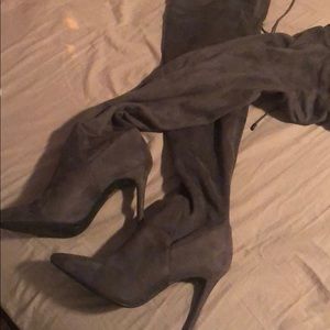 Gray knee high boots 🍁